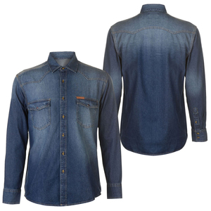 Camisa de mezclilla occidental de manga larga con costuras modernas para hombre, corte regular, informal, ¡gran oferta para hombres! - Product Image 4