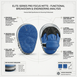 <b>Mesh</b> Non Slip Printed Back Focus Mitts Premium Boxing & MMA Training Pads with Shock Absorbing Foam Reinforced Focus Pads - Product Image 2