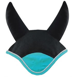 Voile anti-mouches pour chevaux en tissu uni 2026, bonnet d'oreille marron, masque équestre, protection anti-moustiques pour chevaux - Product Image 4