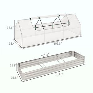 Mini Serra Portatile Moderna con Telaio in Alluminio, Policarbonato e Polietilene per la Crescita delle Piante, Caratteristiche in PVC e Acciaio - Product Image 3