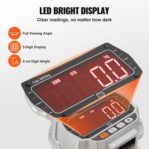 Industrial Heavy Duty 6600 Lbs/3000 kg Escala de grúa digital Control remoto Caja de aluminio fundido Pantalla LED Alta precisión para - Product Image 5