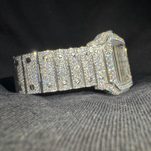 Luxury Quartz Antique Stainless Steel <b>Watch</b> Men Crystal Dial Waterproof Iced Rapper <b>Watch</b> USA Uk Bulk - Product Image 1