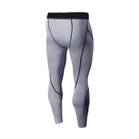 Leggings de compression pour hommes, athlétiques, pour la course, le sport, l'entraînement, respirants, antibactériens, sans coutures, à taille élastique