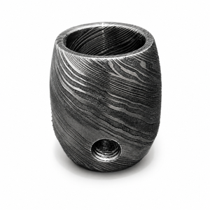 Jexmoo Pipa de Fumar de Acero de Damasco de Lujo Hecha a Mano, Reutilizable, con Funda de Cuero, Regalo para Papá, Esposo, Novio - Product Image 4