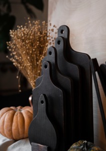 Customization <b>Black</b> Wood Cheese Bread Serving <b>Board</b> Wooden Cutting <b>Board</b> - Product Image 3
