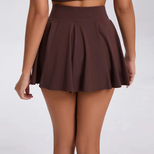 Women's Skinny Oxford Fabric Sporty Fitness <b>Skirt</b> Breathable Quick Dry Waterproof Anti-Wrinkle <b>Elastic</b> Waist Pockets Custom Logo - Product Image 1