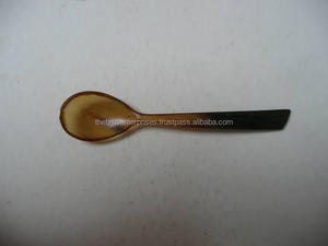 Juego de cucharas de té de cuerno de vaca de cuatro piezas hechas a mano, cubiertos de cuerno de búfalo Premium para uso en la Mesa - Product Image 4