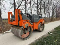 Rouleau compacteur vibrant à double roue en acier HAMM HD14VV d'occasion, rouleau tandem d'occasion, mini-rouleau compacteur routier Hamm de 5 tonnes