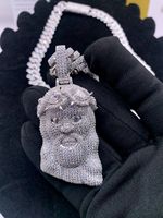 Montre pour homme de luxe, brillante, avec diamants en moissanite VVS, bracelet en acier inoxydable, style hip-hop, étanche 5ATM, haute qualité, USA, Royaume-Uni