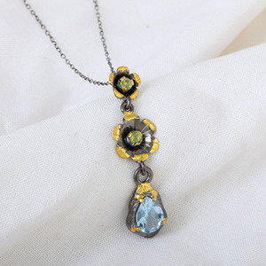 2026 New Sparkling Natural Blue Topaz Pear Cut <b>Solid</b> 925 Sterling <b>Silver</b> Designer Pendant Women's Wholesale Jewelry Manufactures - Product Image 5