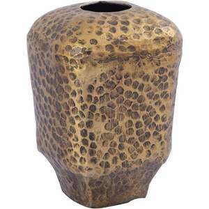 Jarrón de Metal Dorado Martillado Estilo Vintage |   Maceta Decorativa Industrial |   Jarrón Geométrico Moderno de Latón para Decoración del Hogar, Artesanía en Metal - Product Image 1