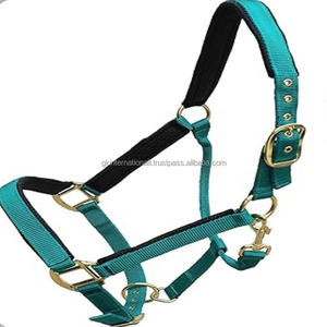Nylon Cheval Néoprène Rembourré Halter Laiton Quincaillerie Cheval Tack Equine Nylon Halter Cheval - Product Image 2
