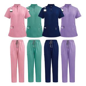 Ventes chaudes - Uniformes médicaux pour femmes - Ensembles d'uniformes d'infirmière pour hôpital - Manches courtes - Bleu - 100% coton - Pakistan - Product Image 4