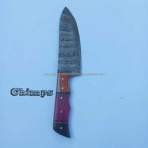 Couteau de chef japonais artisanal écologique de marque personnalisée, couteau Santoku en acier inoxydable de 8 pouces, manche en bois 356 - Product Image 3