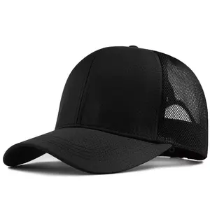 Gorra de béisbol trucker de malla de algodón de 5 paneles, estilo vintage, 100% transpirable, elegante para correr, actividades al aire libre y deportes. - Product Image 4