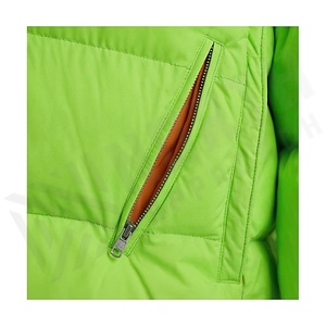 Hooded Quilted Waterproof <b>Bubble</b> Jacket Black Full Sleeve Winter Windproof Cotton Shell Knitted Fabric Polyester Filling Stand - Product Image 5