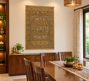 SSD Market Orissa Talapatra <b>Painting</b> Cotton Fabric Rectangle <b>Wall</b> Tapestry Printed Traditional Style <b>Living</b> <b>Room</b> Indoor - Product Image 1