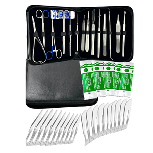 Ensemble d'instruments de chirurgie mineure professionnelle, kit complet d'outils chirurgicaux médicaux pour interventions mineures, soins des plaies, pansements, sutures - Product Image 1