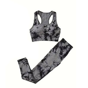 Ensemble de yoga 3 pièces pour femme 2026 à séchage rapide, anti-transpiration, avec leggings de compression, tenue de sport OEM - Product Image 2