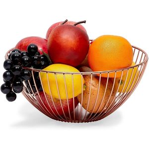 Panier à fruits vintage en fer pour la décoration de la maison, offrant un aspect antique et un rangement fiable pour les fruits, pour une utilisation quotidienne pratique en cuisine - Product Image 1