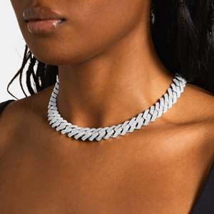 Women's 925 <b>Silver</b> Rhodium Plated Rope Chain <b>Choker</b> Necklace Luxury Everyday Wear - Product Image 2
