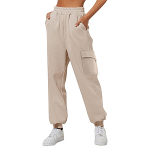 Quick Dry Breathable Women's Fashion Casual Corduroy <b>Trousers</b> Long Straight Thick Fleece Lining Mid Waist <b>Drawstring</b> Winter War - Product Image 4