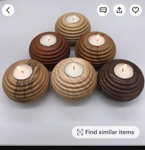 Support de bougie en bois fait main de luxe, options personnalisables, qualité export, pour la décoration intérieure, décoration de la maison, pour anniversaire - Product Image 3