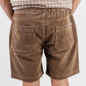 <b>Men's</b> Corduroy <b>Shorts</b> Solid Color Drawstring Waist Casual Style Mid Rise Breathable Cotton Fabric <b>Short</b> <b>Trousers</b> - Product Image 6