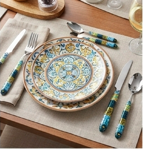 Ensemble de couverts bohèmes avec manches multicolores, en acier inoxydable, passe au lave-vaisselle, pour les fêtes et la maison - Product Image 6