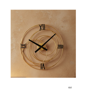 Stainless Steel Metal Frame Round Shape Wall <b>Clock</b> Roman Numbering Fancy Style Hot Selling Luxury Home Decorative <b>Clock</b> - Product Image 5