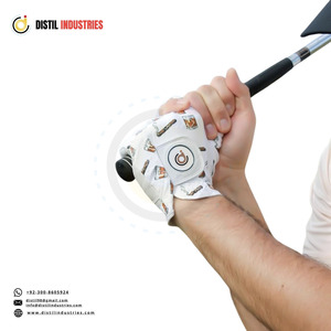 Guante de Golf Duradero, Resistente al Sudor, Ligero, Antideslizante, Elástico, para Mano Izquierda, con Estampado Digital, de Cuero Cabretta, Transpirable, Unisex, Deportivo - Product Image 2