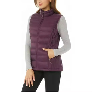 Chaleco Acolchado para Mujer, Chaqueta sin Mangas con Aislamiento Térmico, Tejido Resistente al Agua, Cuello Alto, Diseño con Cierre Completo para Uso Diario - Product Image 3