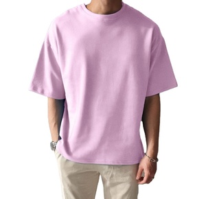 New Style Men's Oversized O-Neck Short Sleeve <b>T</b>-<b>Shirt</b> Lightweight 100% Cotton Custom Logo High Quality Eco-Friendly Breathable - Product Image 3
