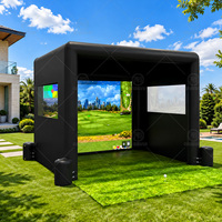 Structure gonflable personnalisée pour simulateur de golf, tente de golf gonflable d'extérieur résistante aux intempéries à vendre