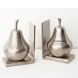 Super Stylish Golden Flowers Design Aluminum Metal Decorative Bookends Set Of 2 Best Selling High On Demand - Product Image 5