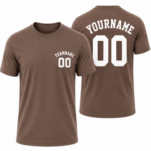 Custom Men's White <b>T</b>-<b>Shirt</b> Short Sleeve O-Neck Jersey Cotton Breathable Casual With Name And Number Print Front Back Design - Product Image 5