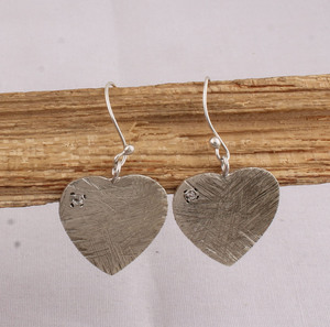 925 Sterling <b>Silver</b> Heart Earrings Minimalist Love Shape <b>Stud</b> Earrings Handmade <b>Silver</b> Jewelry for Women Wholesale Jewelry - Product Image 3