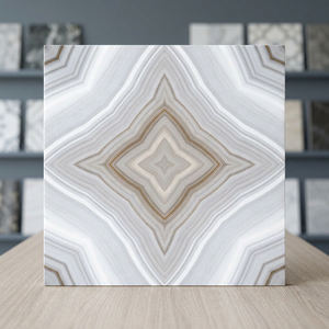Azulejos de Porcelana Brillante Calacatta Book Match de 600x600 mm, Aspecto de Mármol, Resistentes al Ácido, Antideslizantes, Diseño de Suelos Premium para Interiores - Product Image 5