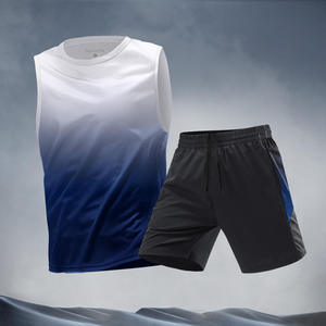 Ensemble de survêtement sportif respirant pour homme en polyester/coton 2 pièces avec poches latérales, séchage rapide et coupe-vent pour la course à pied en automne - Product Image 6