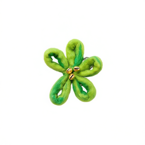 Accessoires de bijouterie en feutre vert pour épingles à cheveux - Product Image 2