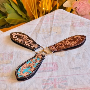 Venus Leathers Were Premium Cowhide Leather Magnetic Hat Clip Hand Tooled Western Floral Design Secure <b>Holder</b> Accessory Outdoor - Product Image 3