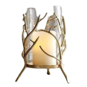 Wholesale Modern Gold Leaf Pattern Metal <b>Candle</b> Lantern Decorative Votive Tealight Holder for Home Living Room Table Decor - Product Image 5
