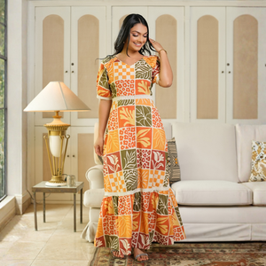 Elegante Vestido Maxi Amarillo Mostaza para Mujer - Product Image 3