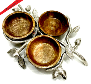 Cuenco Antiguo con Diseño de Libélula, Hecho a Mano en Metal, Acabado Único, para Servir Nueces, Frutas, Decoración para Restaurantes - Product Image 3
