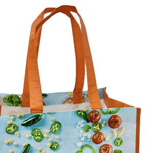 Sac de courses fonctionnel en RPET personnalisé à bas prix pour épicerie, avec poignées en sangle PP non tissée, fabriqué au Vietnam - Product Image 2