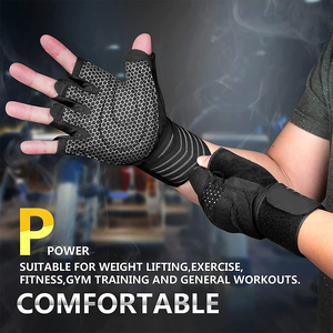 Premium Weightlifting Gloves for Men and Women with Adjustable Wrist Support Anti Slip Grip and Padded Palm - Product Image 2