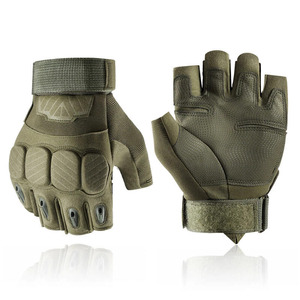 Guantes de Levantamiento de Pesas de Medio Dedo con Protección para los Nudillos, Tejido Textil Antideslizante, Actividades al Aire Libre, Unisex - Product Image 1