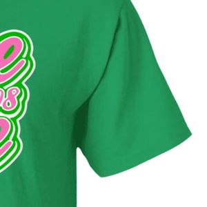 เสื้อยืดปักลายสำหรับผู้หญิง สีเขียว แขนสั้น คอกลม พร้อมตราสัญลักษณ์สีสันสดใสที่อก เสื้อผ้าฝ้ายลำลอง แฟชั่นทันสมัย ขายส่ง - Product Image 2