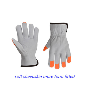Gants de sécurité en cuir blanc, texture lisse, sans latex, gants de travail polyvalents, gants de conducteur - Product Image 5