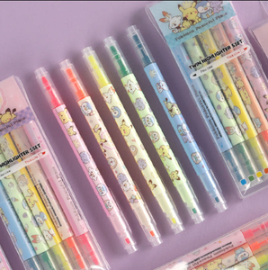 ปากกาไฮไลท์โปเกมอนทวินทิป 5 สีชุดเครื่องเขียนเด็กเกาหลีปากกามาร์กเกอร์เรืองแสงคู่อะนิเมะของขวัญสำหรับเด็กขายส่ง - Product Image 2